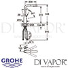 Grohe Essence Single-Lever Kitchen Sink Mixer Dimensions